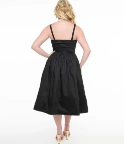 Collectif 1950s Black Kiana Swing Dress