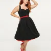 Collectif 1950s Black Patty Midi Dress