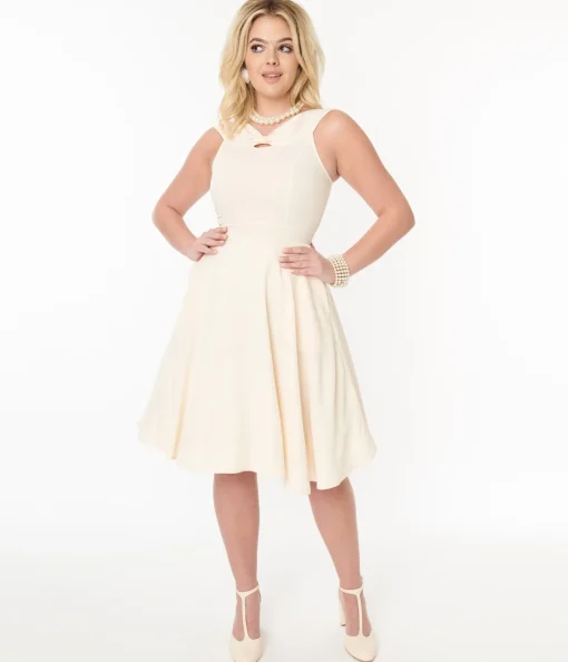 Cream Bridal Swing Dress
