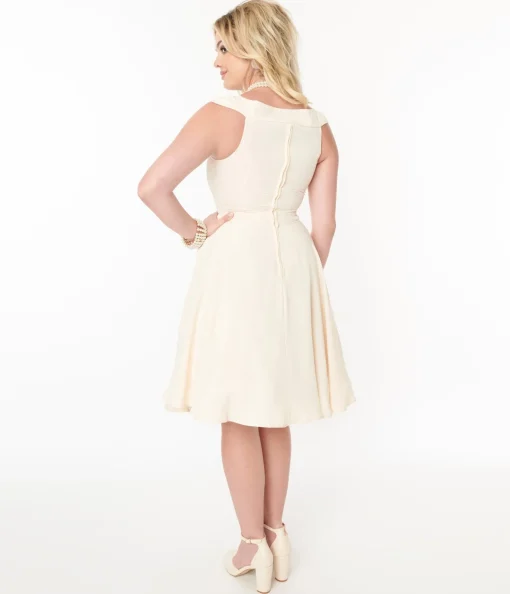 Cream Bridal Swing Dress