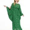 Disney Hocus Pocus Collection by Unique Vintage Green & Gold Moon Print Caftan