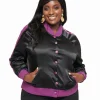 Disney Hocus Pocus Collection by Unique Vintage Plus Size Purple & Black Hocus Pocus Spell Bomber Jacket