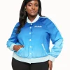 Disney Princess collection by Unique Vintage Plus Size Cinderella Blue Ombre Long Sleeve Bomber Jacket