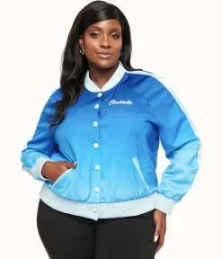 Disney Princess collection by Unique Vintage Plus Size Cinderella Blue Ombre Long Sleeve Bomber Jacket