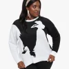 Disney Princess collection by Unique Vintage Plus Size Black & White Maleficent Aurora Sweater