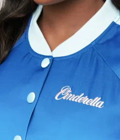 Disney Princess collection by Unique Vintage Plus Size Cinderella Blue Ombre Long Sleeve Bomber Jacket