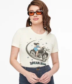 Dream Ride Cotton Fitted Graphic Tee
