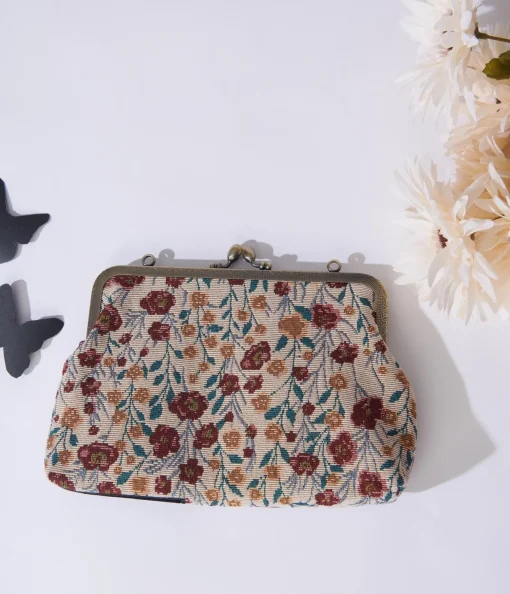 Floral Black Cat Handbag