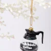 Fresh Brewed Coffee Pot Glass Ornament