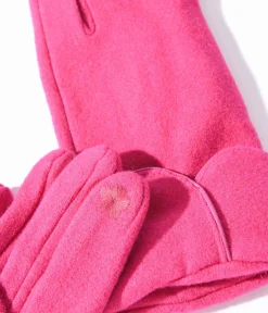 Fuchsia Scallop Cuffed Gloves
