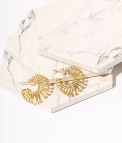 Gold & Silver Rhinestone Sandy Hoops