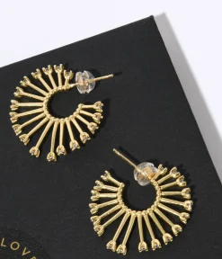 Gold & Silver Rhinestone Sandy Hoops