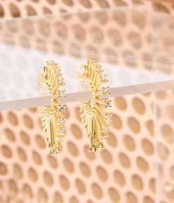 Gold & Silver Rhinestone Sandy Hoops