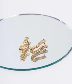 Gold Box Chain Earrings