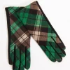 Green & Black Plaid Gloves
