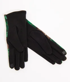 Green & Black Plaid Gloves