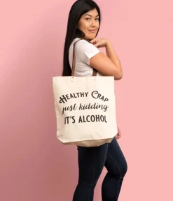 Healthy Crap Canvas Tote Bag