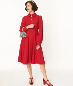Hell Bunny Red Mia Swing Dress