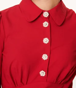 Hell Bunny Red Mia Swing Dress