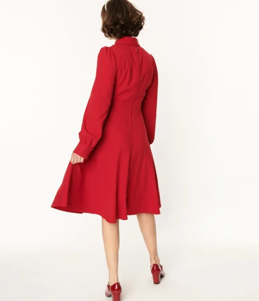 Hell Bunny Red Mia Swing Dress