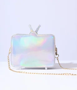 Holographic Brain Washed TV Crossbody Bag