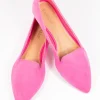 Hot Pink Suede Loafer Flats
