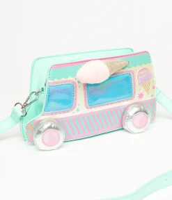 Ice Cream Truck Leatherette Handbag