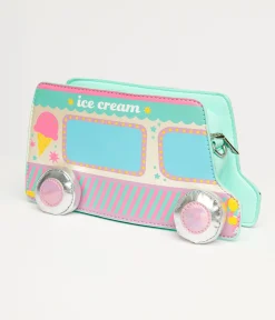 Ice Cream Truck Leatherette Handbag