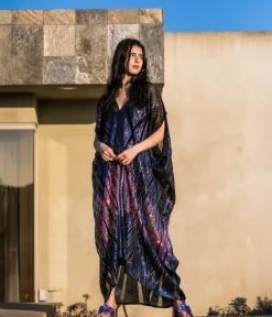 Jennafer Grace Midnight Lotus Sequin Caftan