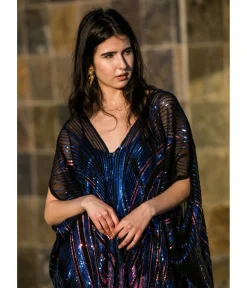 Jennafer Grace Midnight Lotus Sequin Caftan