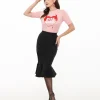 Killstar Black Royal Blast Pencil Skirt