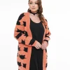Magnolia Place Orange & Black Cat Cardigan