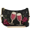Mary Frances Bordeaux Beaded Handbag