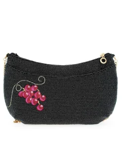 Mary Frances Bordeaux Beaded Handbag