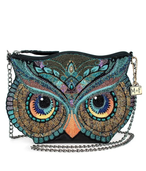 Mary Frances Head Turner Owl Crossbody Handbag