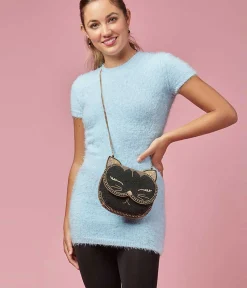 Mary Frances Whiskers Cat Crossbody Bag