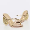 Metallic Gold Seashell Heels