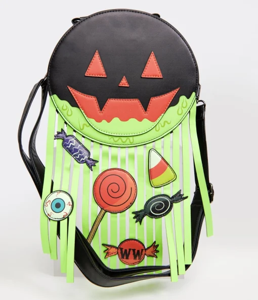 Mini Pumpkin Neon Green Barf Bag