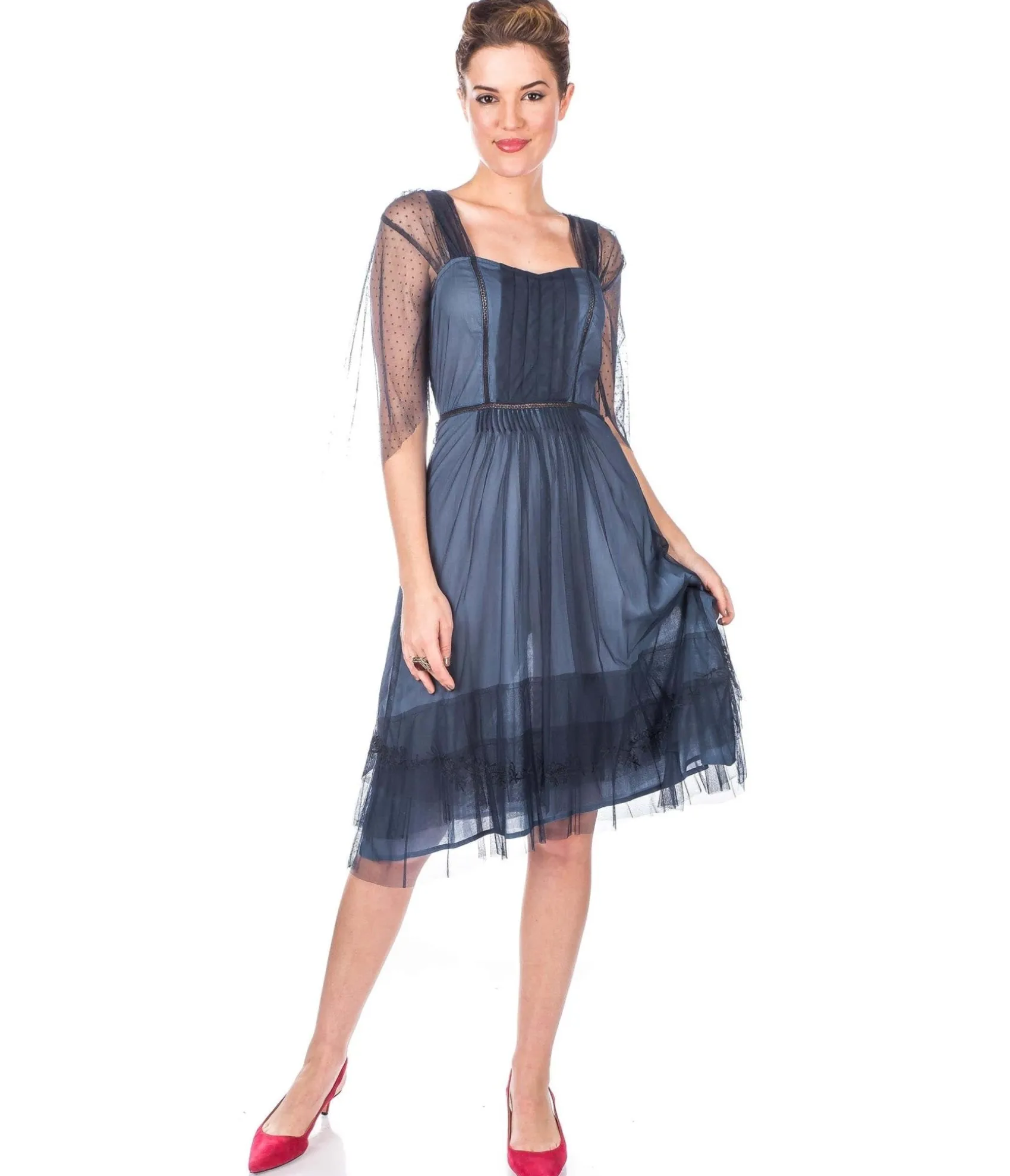 Nataya 1920s Indigo Vintage Style Flapper Dress