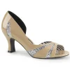 Nude & Glitter D'Orsay Peep Toe Pump
