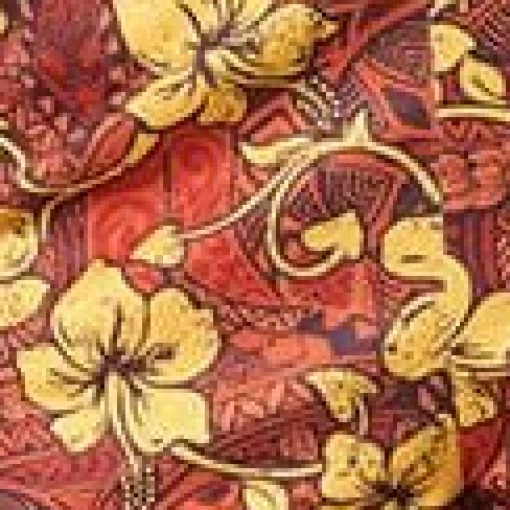 Orange & Yellow Tropical Floral Mimosa Shorts
