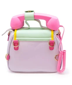 Pink & Green Ring Ring Phone Convertible Handbag