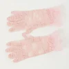 Pink Lace Ruffle Gloves