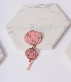 Pink Sakura Lantern Enamel Pin
