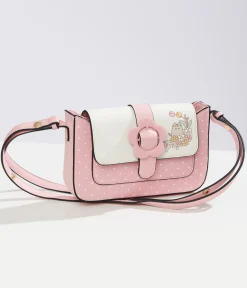 Pusheen x Unique Vintage Pink & White Polka Dot Pusheen Print Handbag