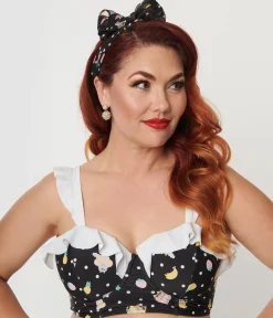Pusheen x Unique Vintage Pool Time 1950s Hair Scarf