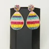 Rainbow Egg Beaded Drop Earrings