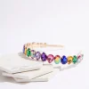 Rainbow Rhinestone Headband