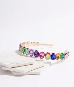 Rainbow Rhinestone Headband