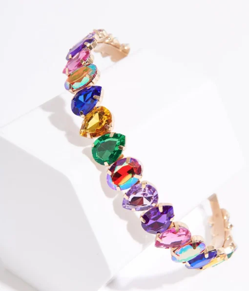 Rainbow Rhinestone Headband
